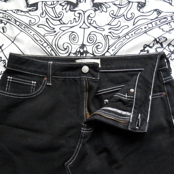 PacSun || Distressed Black Denim Mini Skirt  - Picture 2 of 7